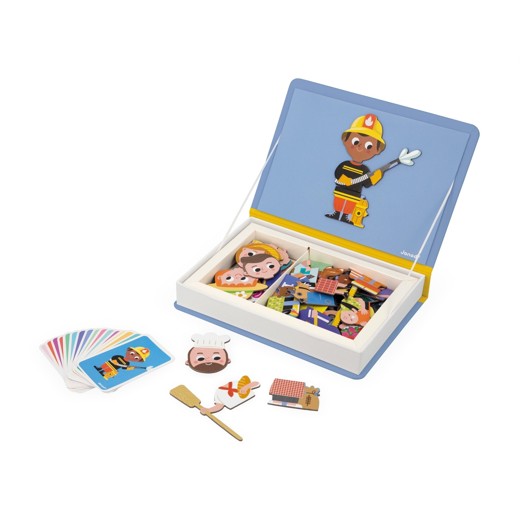 Jocuri şi Jucării educative - Joc educativ cu magneți Magneti’book - Meserii, 3+ani | Janod - 7