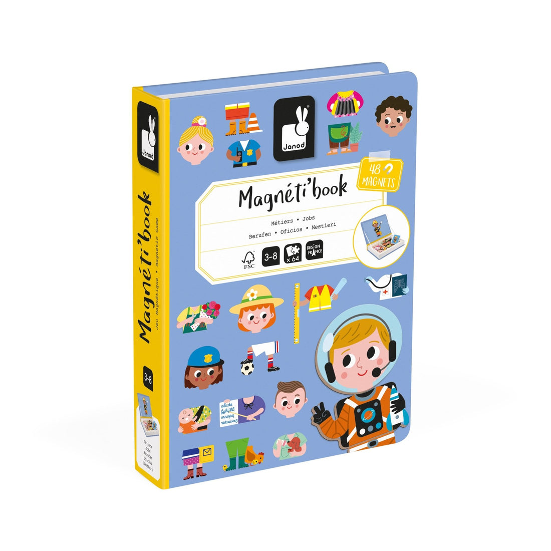 Jocuri şi Jucării educative - Joc educativ cu magneți Magneti’book - Meserii, 3+ani | Janod - 1
