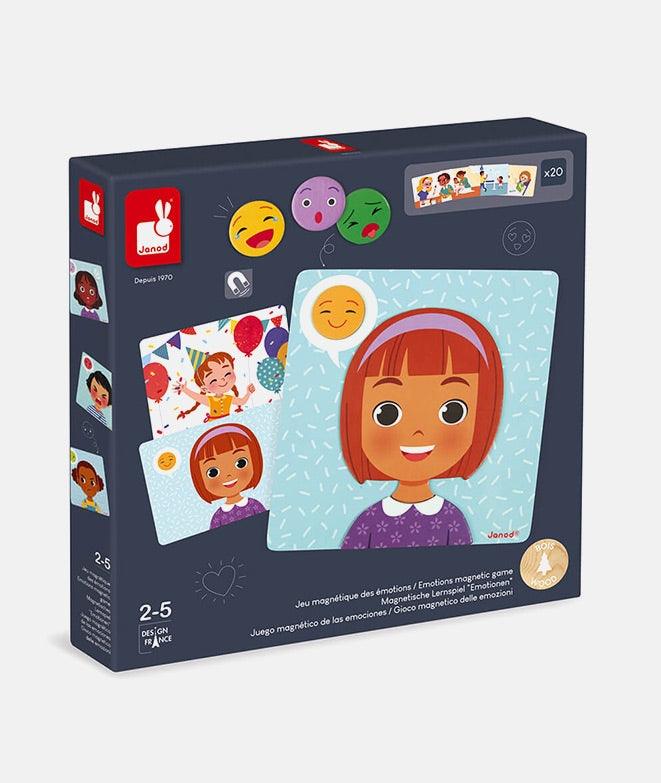 Jocuri şi Jucării educative - Joc educativ cu magneţi şi cartonaşe - Emoții, 2+ ani | Janod - 1