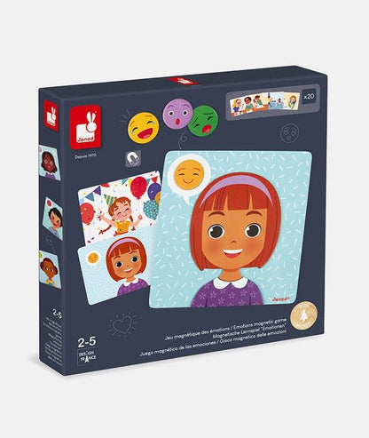 Jocuri şi Jucării educative - Joc educativ cu magneţi şi cartonaşe - Emoții, 2+ ani | Janod - 1