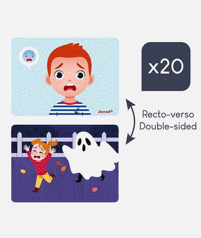 Jocuri şi Jucării educative - Joc educativ cu magneţi şi cartonaşe - Emoții, 2+ ani | Janod - 2