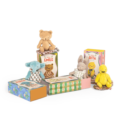 Jucării de pluş - Jucărie de pluş - Iepuraşul Nine Bebe &quot;Les Minouchkas&quot;, 1+ ani | Moulin Roty - 6