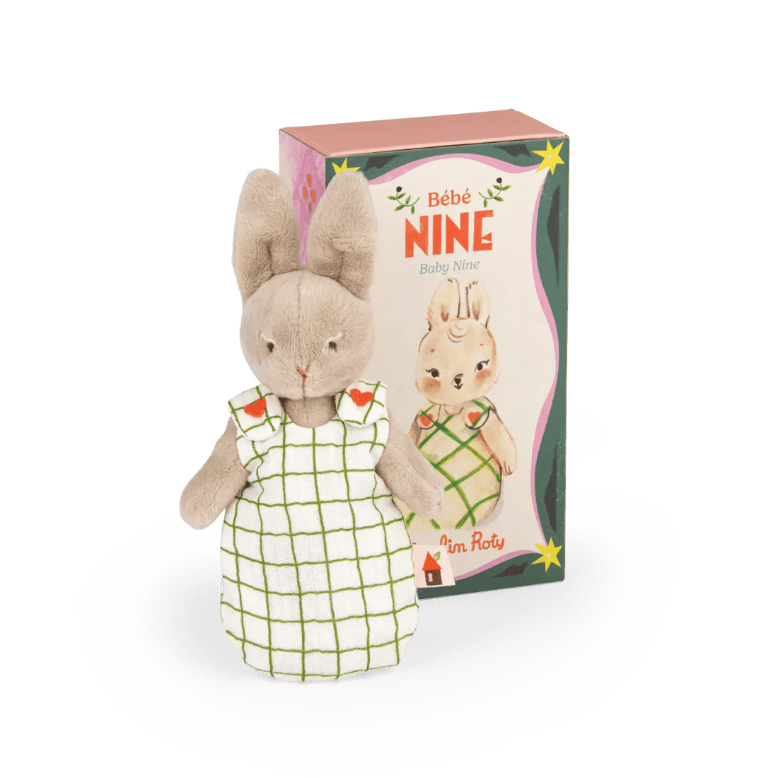 Jucării de pluş - Jucărie de pluş - Iepuraşul Nine Bebe &quot;Les Minouchkas&quot;, 1+ ani | Moulin Roty - 1