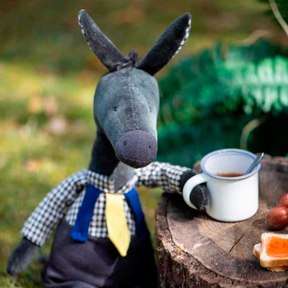 Jucării de pluş - Jucărie de pluș - Măgăruşul Anatole, Pomme des Bois, 49 cm, 0+ ani | Moulin Roty - 4