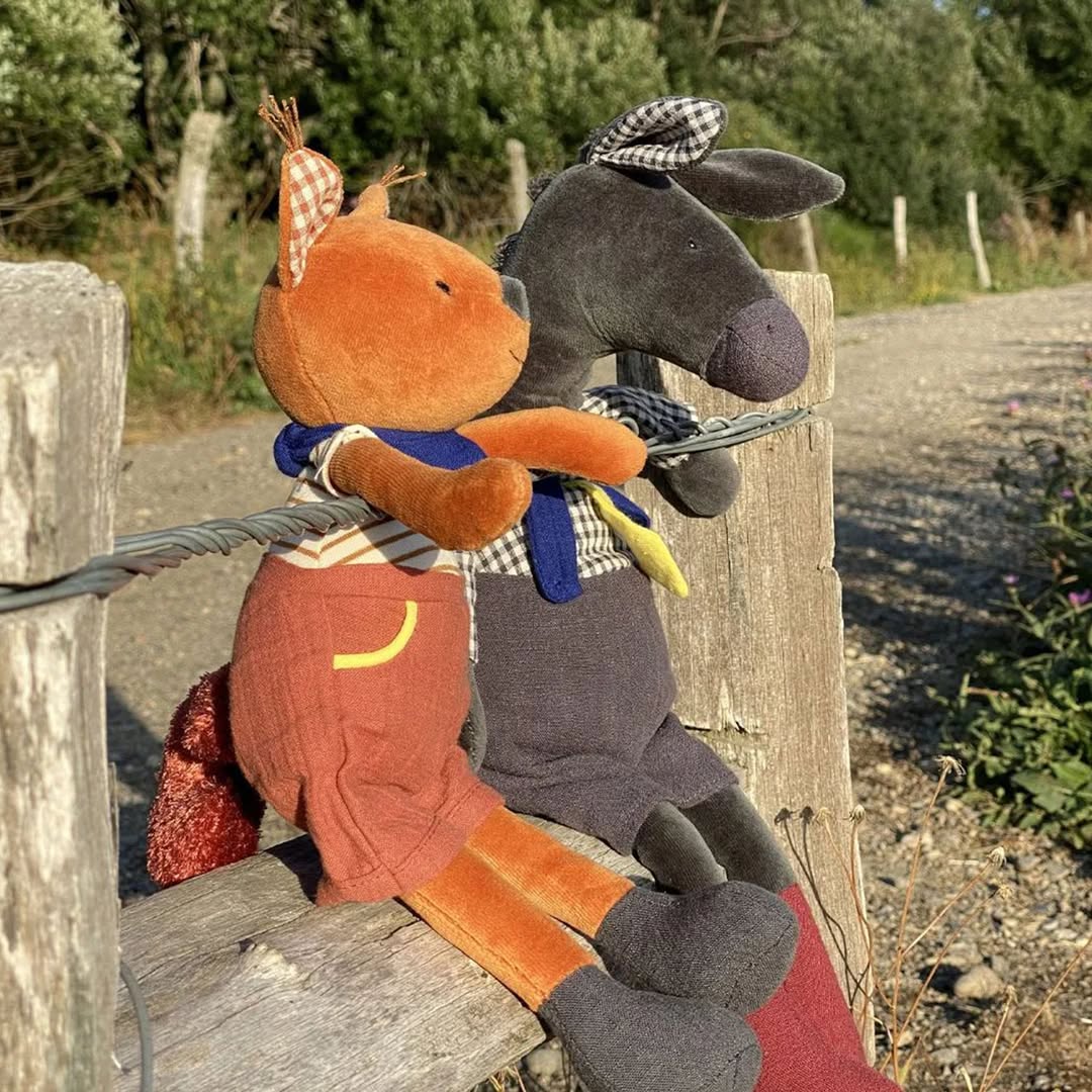 Jucării de pluş - Jucărie de pluș - Măgăruşul Anatole, Pomme des Bois, 49 cm, 0+ ani | Moulin Roty - 6