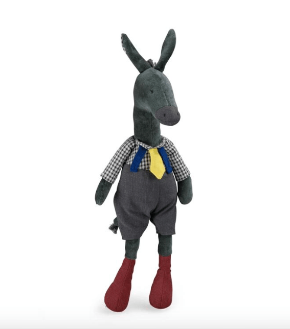 Jucării de pluş - Jucărie de pluș - Măgăruşul Anatole, Pomme des Bois, 49 cm, 0+ ani | Moulin Roty - 1