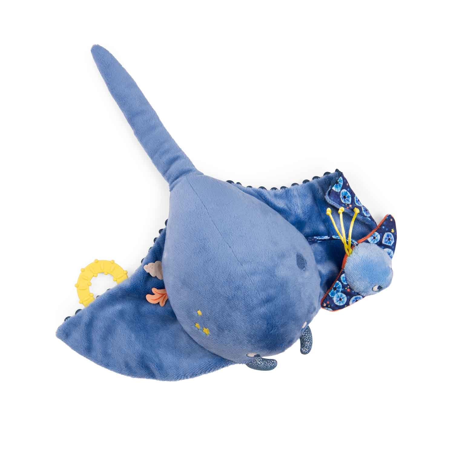 Jucărie de pluş senzorială cu activităţi pentru bebeluşi - Pisică de mare "Les aventures de Paulie" - Moulin Roty