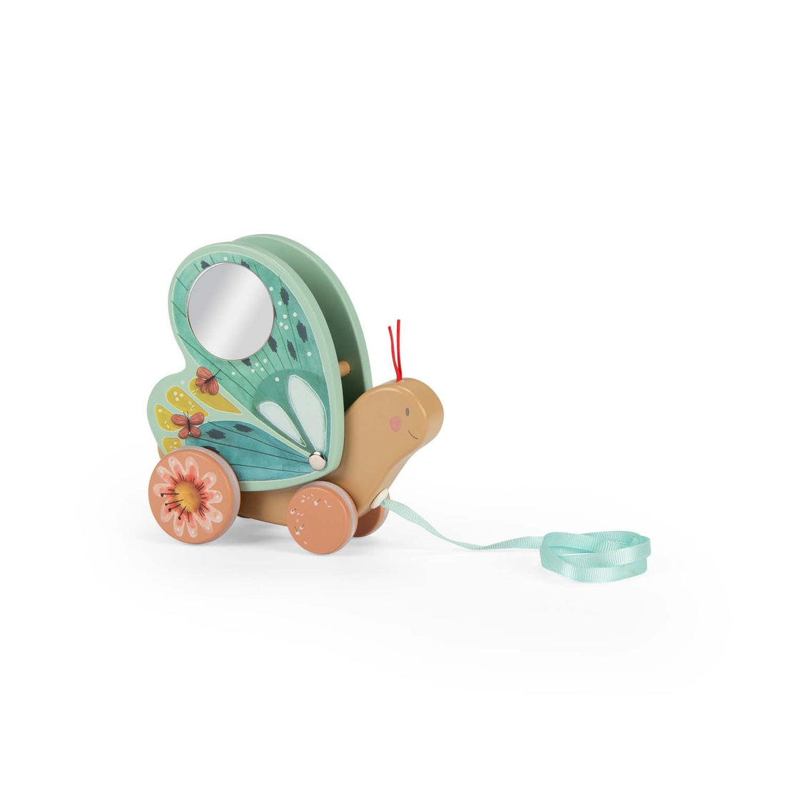 Jocuri şi Jucării de îndemânare - Jucărie de tras din lemn - Fluturaş, 1+ ani | Moulin Roty - 1