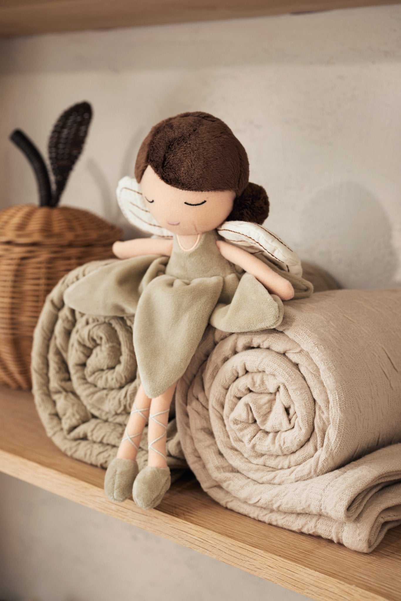 Jucarii de plus - Jucărie din pluș - Zâna Livia, 32 cm, 0+ ani | Jollein - 4