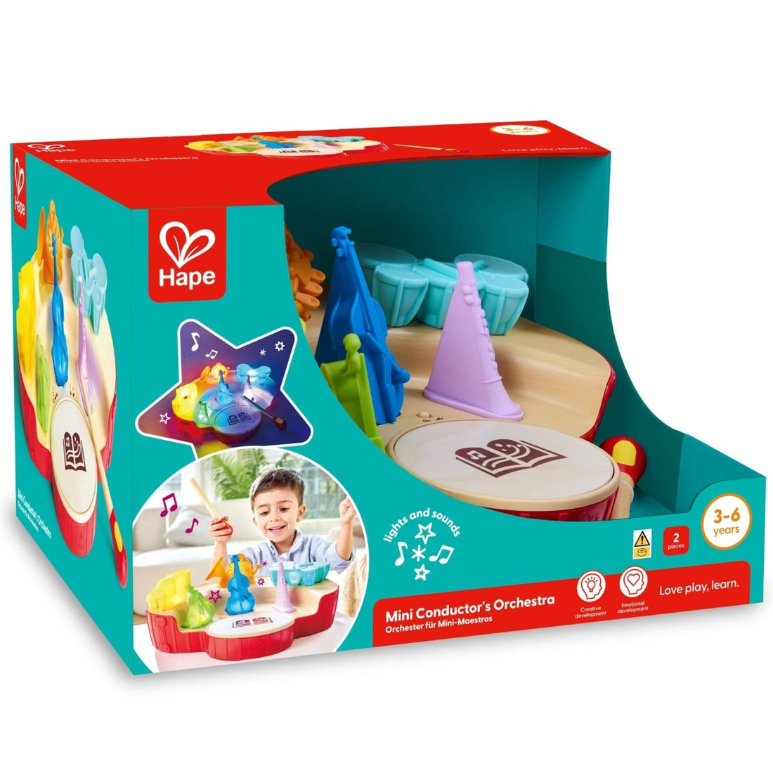 Hape - Jucărie muzicală interactivă - Micul dirijor de orchestră, 3+ ani | Hape-2