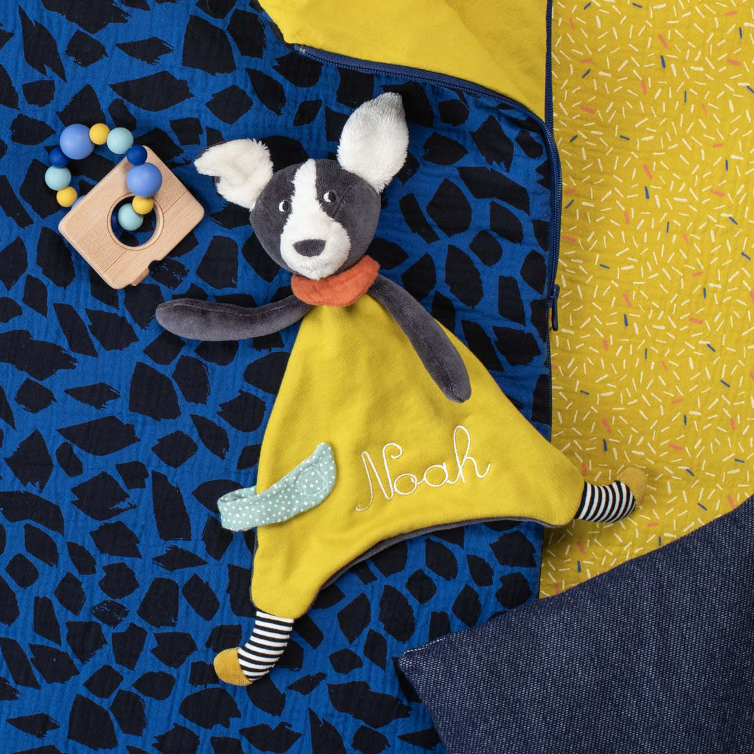 Doudou - Jucărie păturică bebe - Doudou Căţeluşul Puce, 0+ ani | Moulin Roty - 2