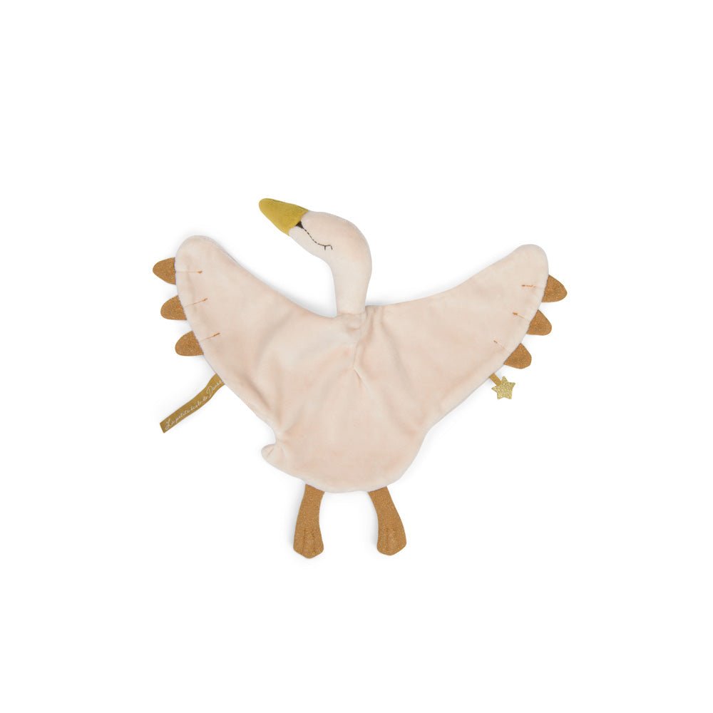 Doudou - Jucărie păturică de confort bebe - Doudou Lebădă, 0+ ani | Moulin Roty - 2