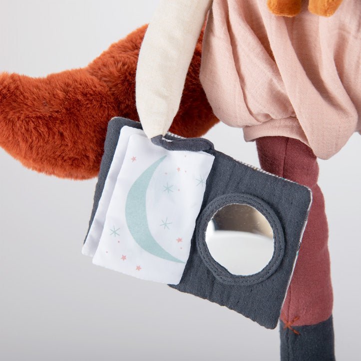 Jucării de pluş - Jucărie senzorială cu activități - Iepurele Lune, Après la Pluie, 65 cm, 0+ ani | Moulin Roty - 3