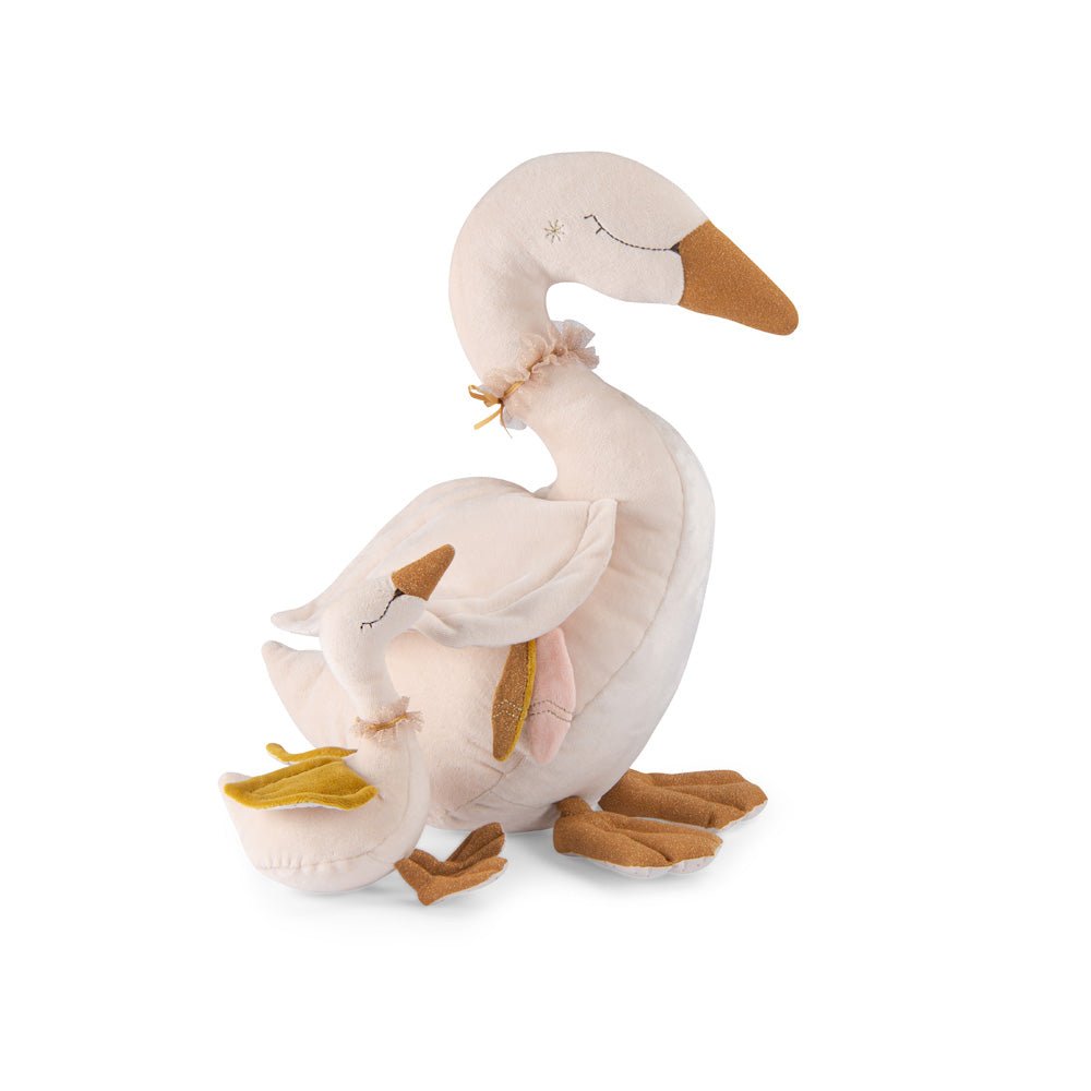 Jucării de pluş - Jucărie senzorială cu activități - Lebădă, La petite école de danse, 0+ ani | Moulin Roty - 4