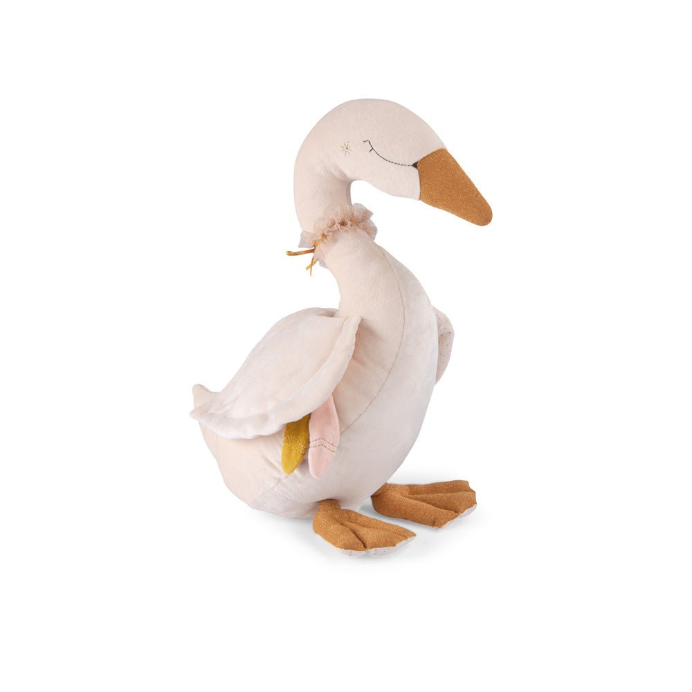 Jucării de pluş - Jucărie senzorială cu activități - Lebădă, La petite école de danse, 0+ ani | Moulin Roty - 1