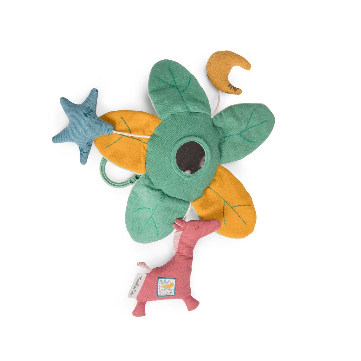 Jucării senzoriale - Jucărie zornăitoare de agăţat – Sous mon Baobab, 0+ ani | Moulin Roty - 2