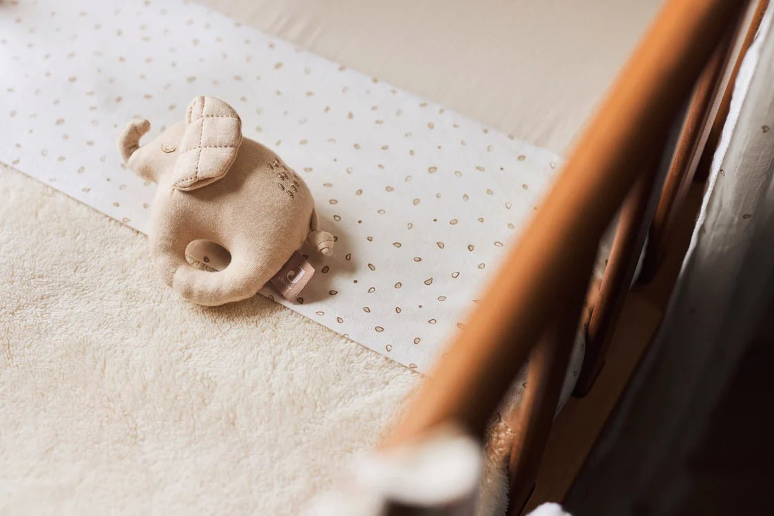 Jucării senzoriale - Jucărie zornăitoare pentru bebeluși – Elefant, 0+ ani | Jollein - 3