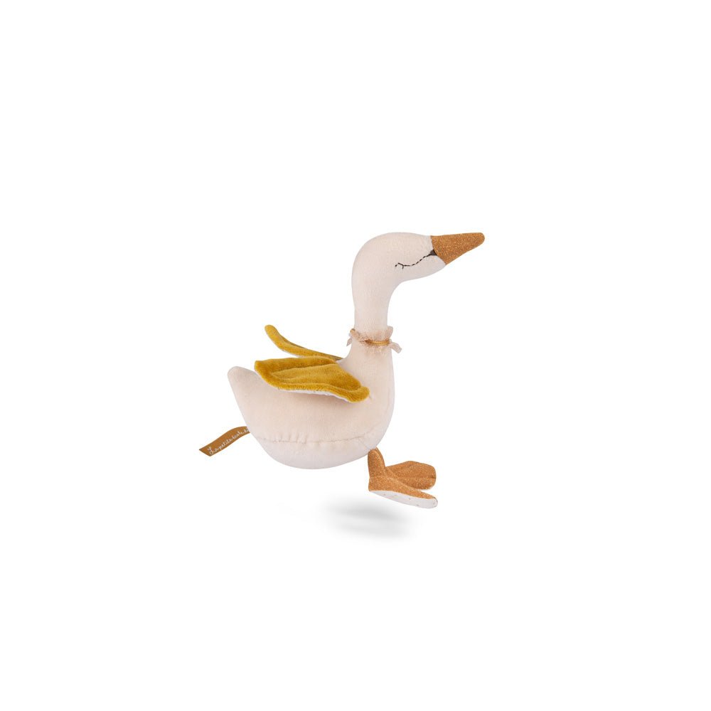 Jucării senzoriale - Jucărie zornăitoare pentru bebeluși – Lebădă, 0+ ani | Moulin Roty - 3