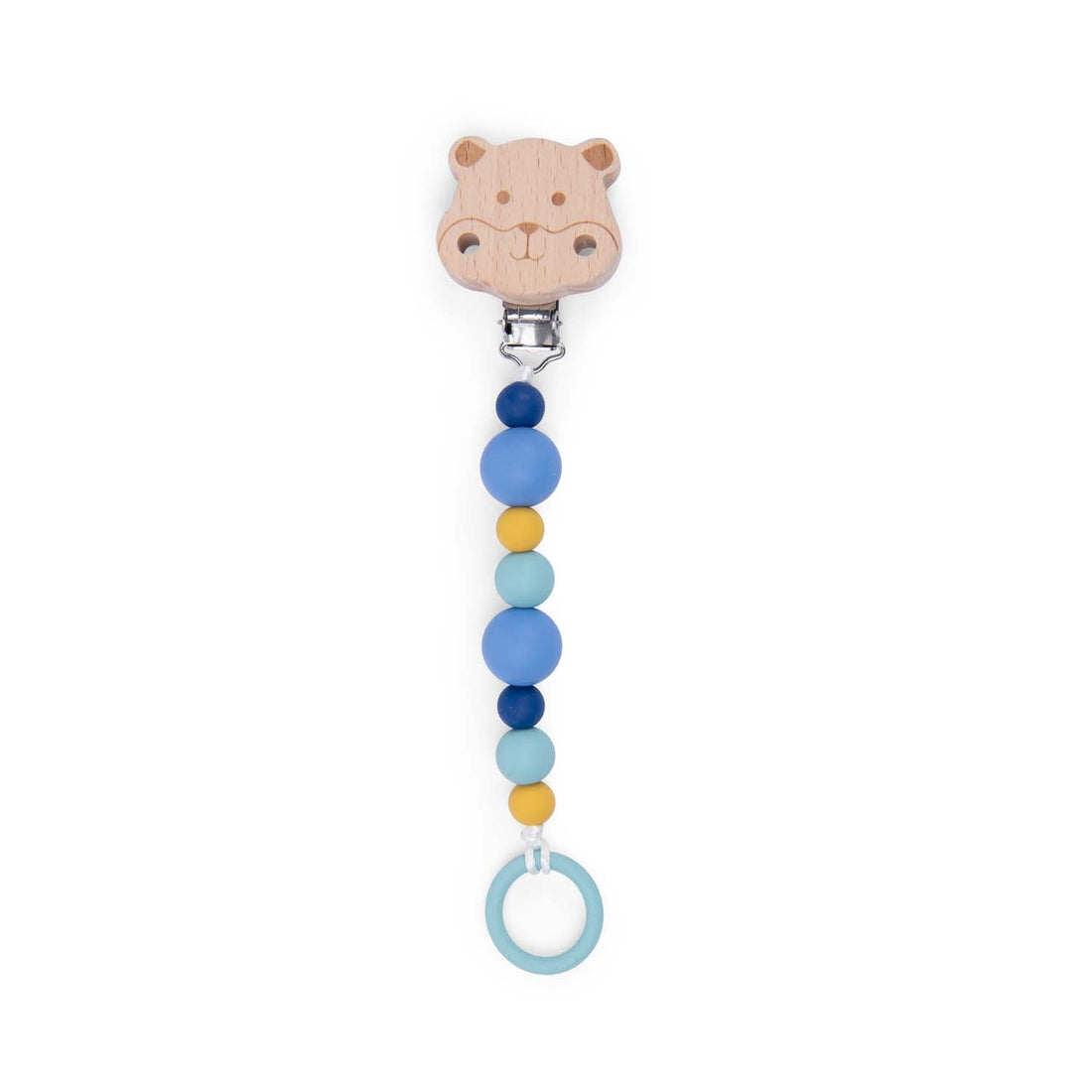 Lanţ suzetă - Lanţ pentru suzetă, din lemn și silicon, Hamster, 0+ ani | Moulin Roty - 1