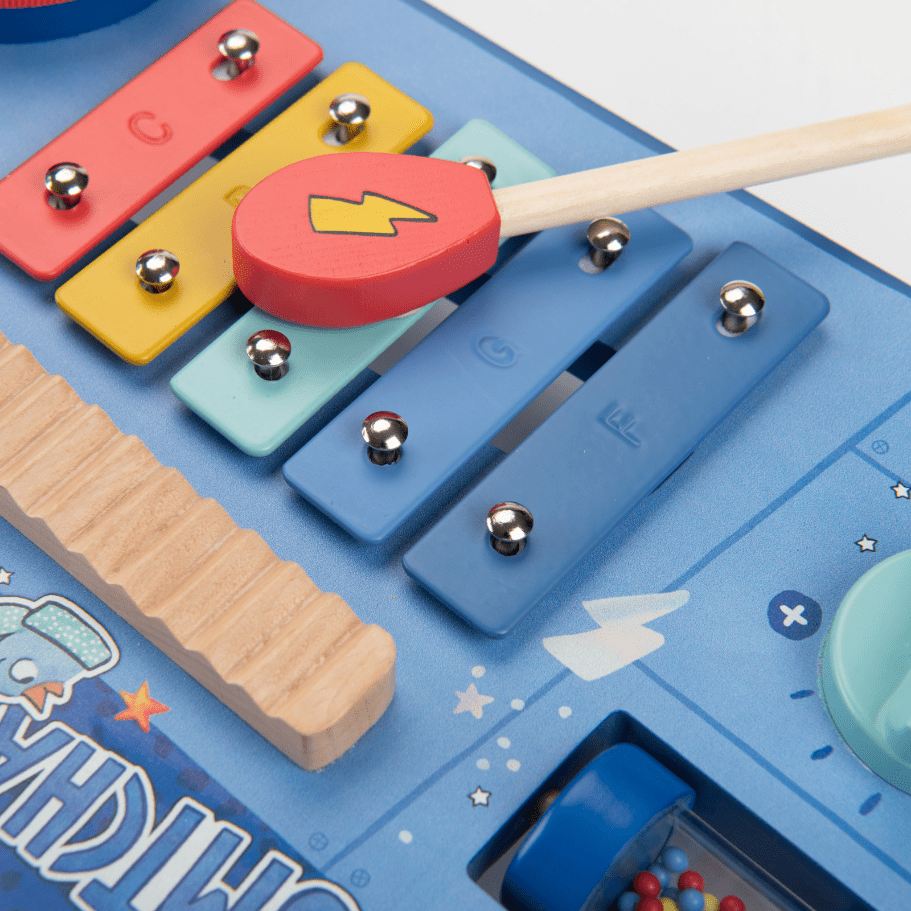 Jucării muzicale - Masă muzicală din lemn pentru copii - Puce &amp; Pilou, 18+ luni | Moulin Roty - 8