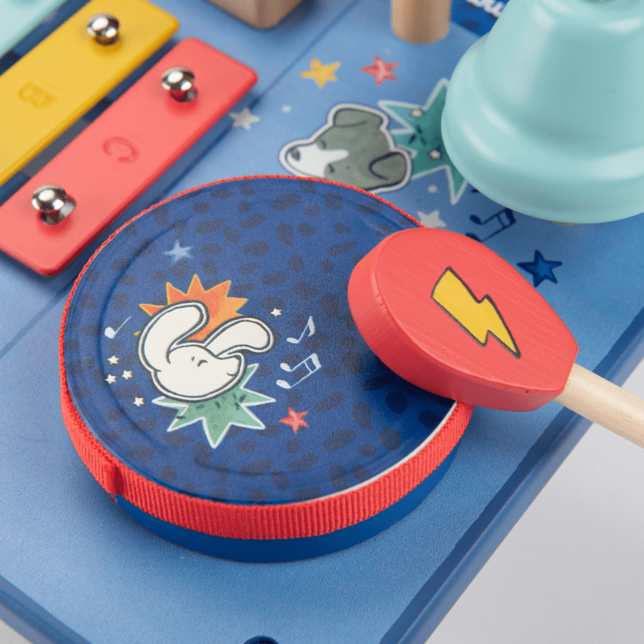 Jucării muzicale - Masă muzicală din lemn pentru copii - Puce &amp; Pilou, 18+ luni | Moulin Roty - 6