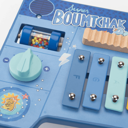 Jucării muzicale - Masă muzicală din lemn pentru copii - Puce &amp; Pilou, 18+ luni | Moulin Roty - 5