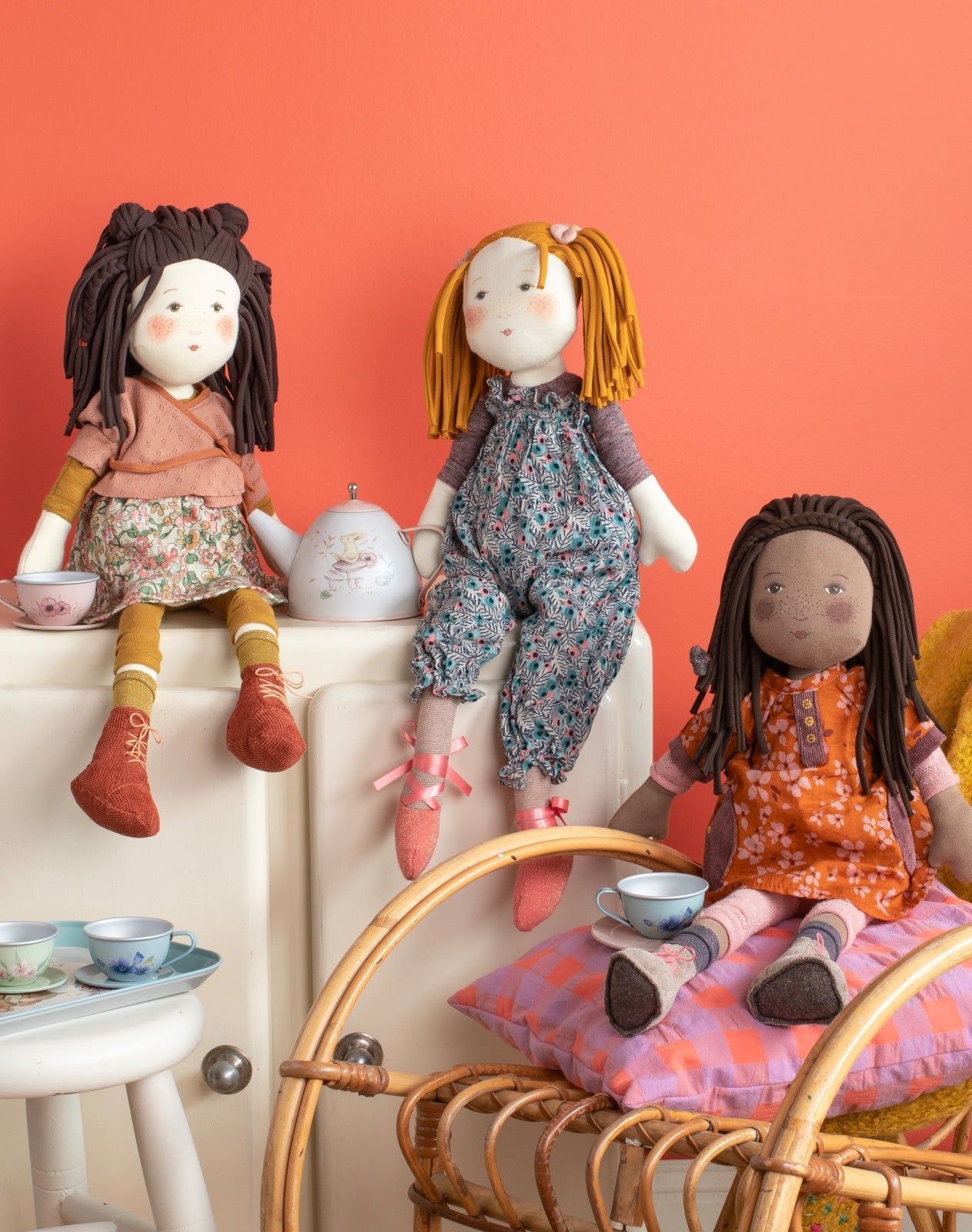 Jucării de pluş - Păpușa Violette - Les Rosalies, 45 cm, 1+ ani | Moulin Roty - 2