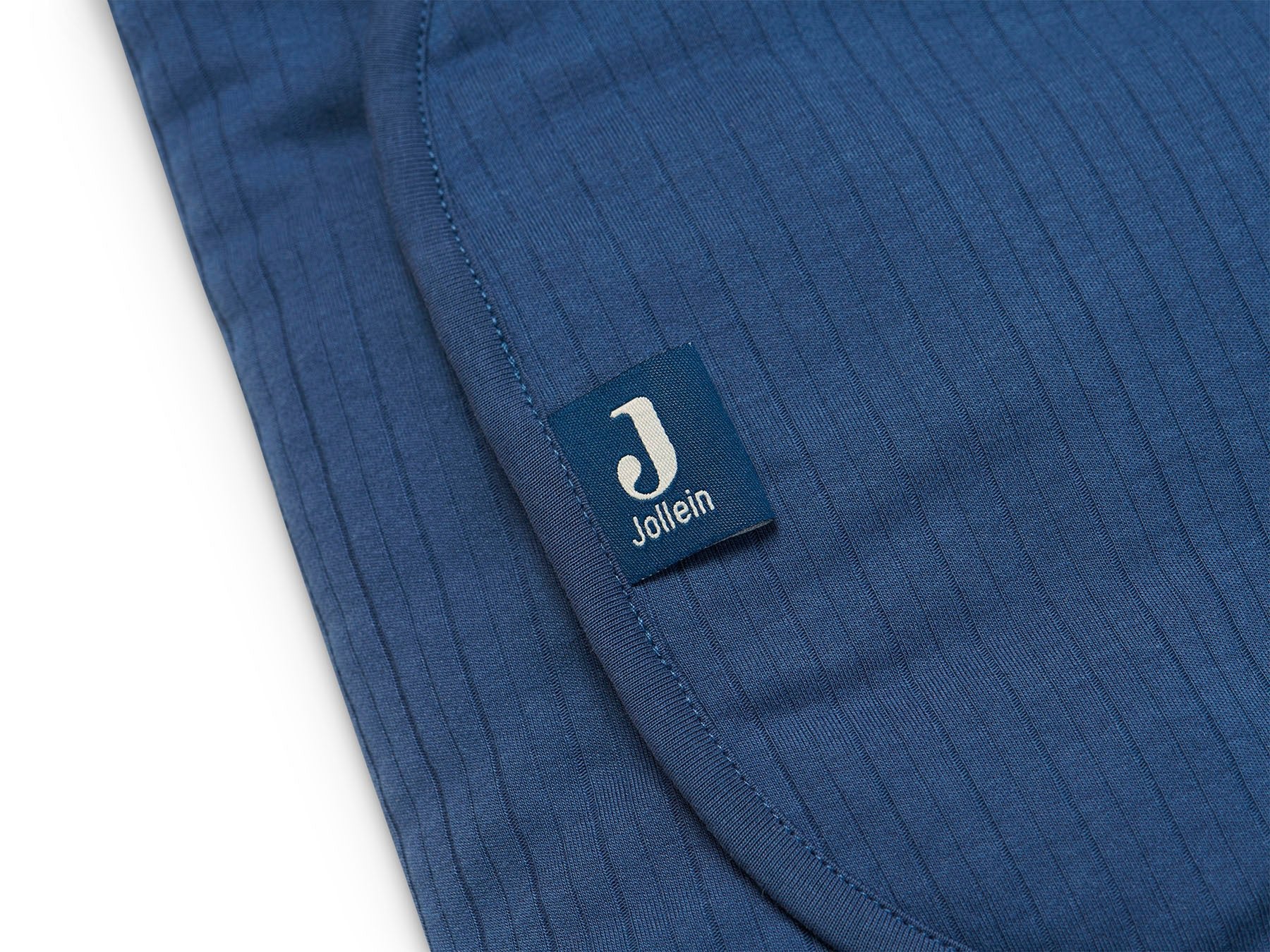  - Păturică de înfășat bebeluși - Basic Stripe Jeans Blue, 0+ ani | Jollein - 4