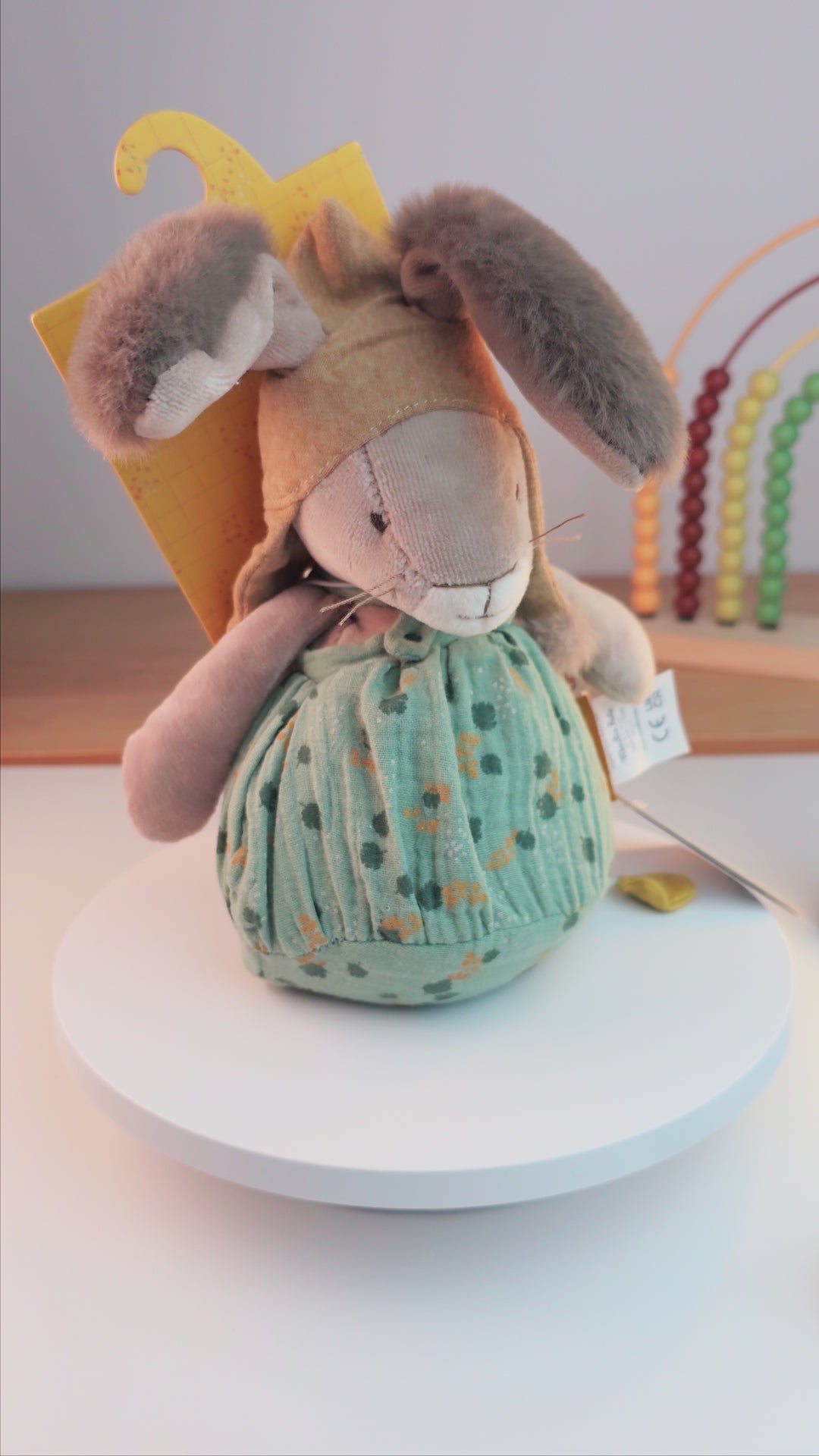 Jucărie muzicală de pluș cu cutie detașabilă - Iepuraş, 0+ ani | Moulin Roty