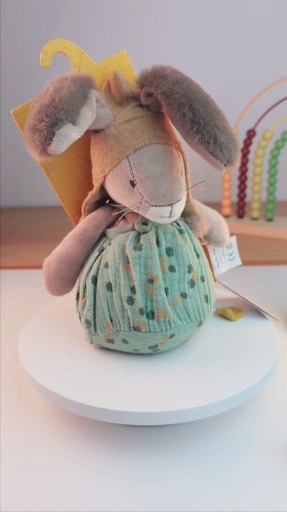 Jucărie muzicală de pluș cu cutie detașabilă - Iepuraş, 0+ ani | Moulin Roty