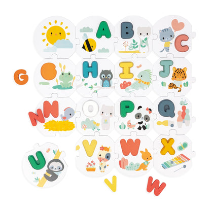 Puzzle - uri - Puzzle alfabet, cu litere din lemn, 2+ ani | Janod - 4
