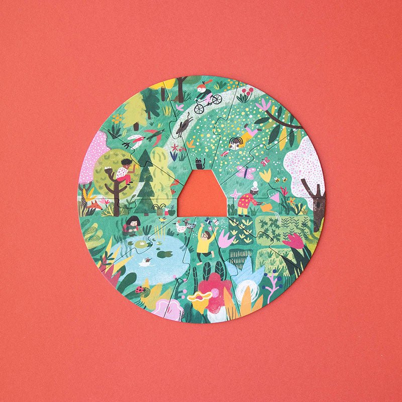 Puzzle circular pentru copii 4 anotimpuri "Un cămin pentru natură" | Londji - Londji - EmmaSiLuna.ro