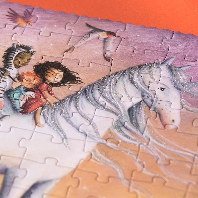 Puzzle cu sclipici pentru copii &quot;Unicornul meu&quot; | Londji - Londji - EmmaSiLuna.ro