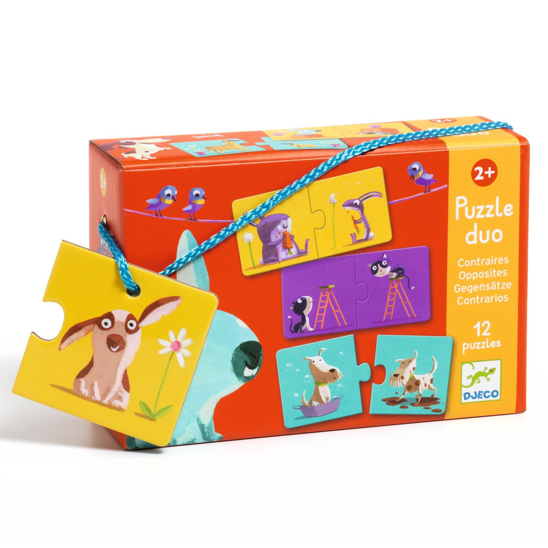 Puzzle - uri - Puzzle duo cu autocorecție - Antonime, 2+ ani | Djeco - 1