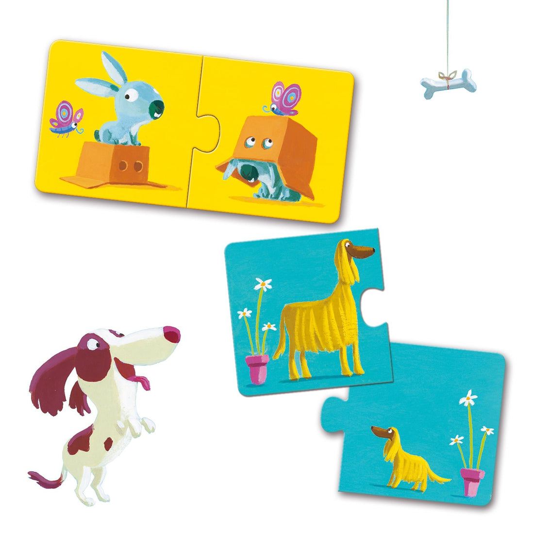 Puzzle - uri - Puzzle duo cu autocorecție - Antonime, 2+ ani | Djeco - 2