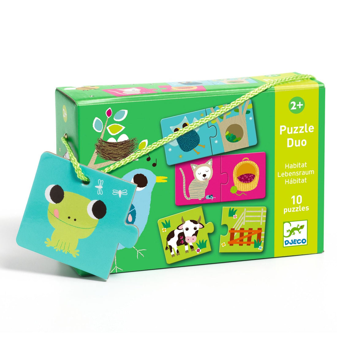 Puzzle - uri - Puzzle duo cu autocorecție - Habitatul animalelor, 2+ ani | Djeco - 1