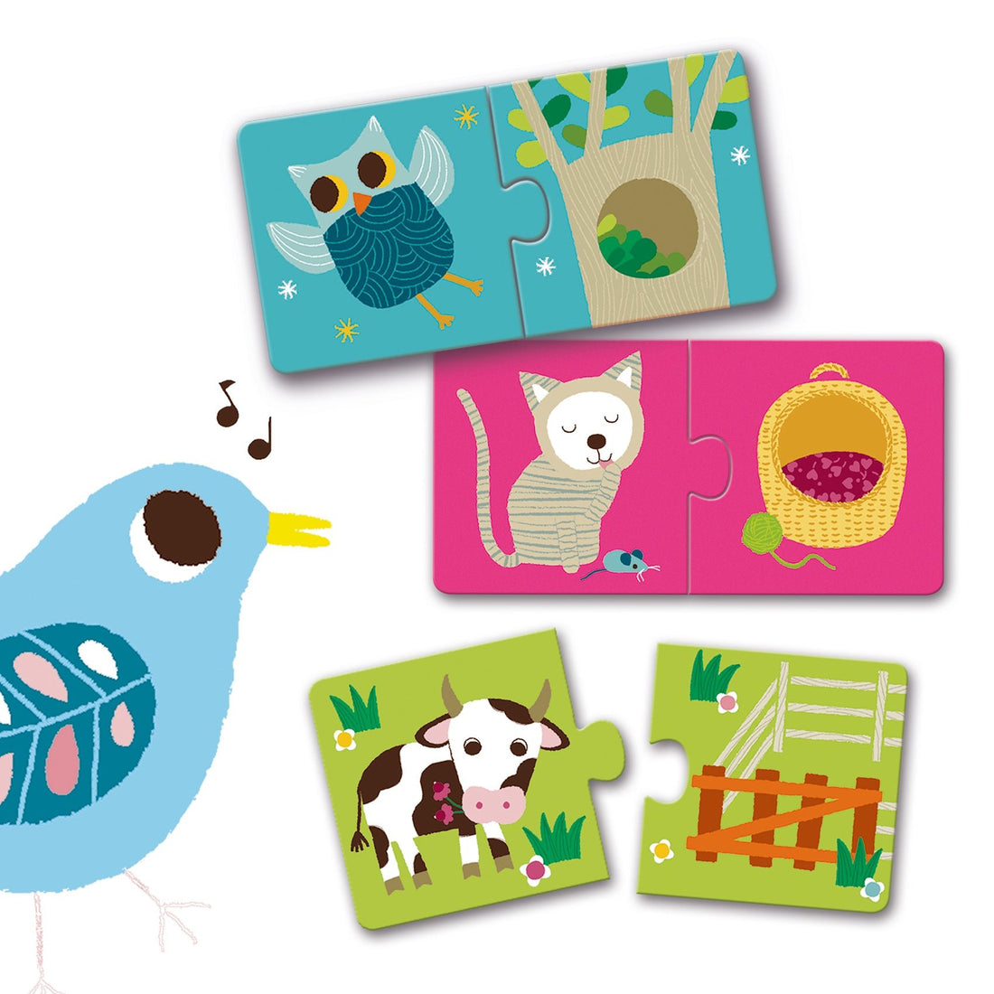 Puzzle - uri - Puzzle duo cu autocorecție - Habitatul animalelor, 2+ ani | Djeco - 2