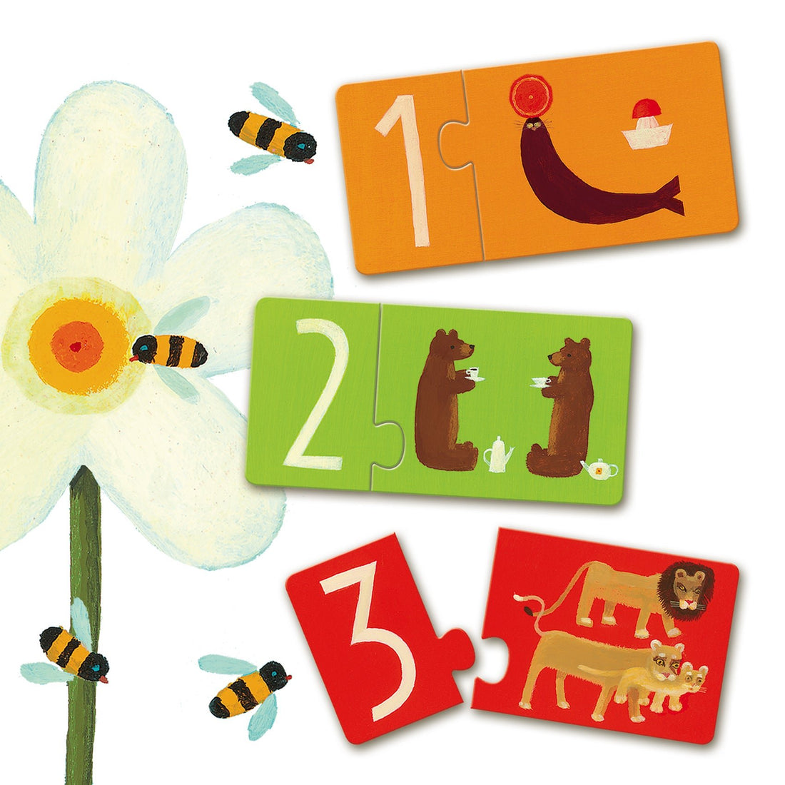 Puzzle - uri - Puzzle duo cu autocorecție - Numere, 2+ ani | Djeco - 2