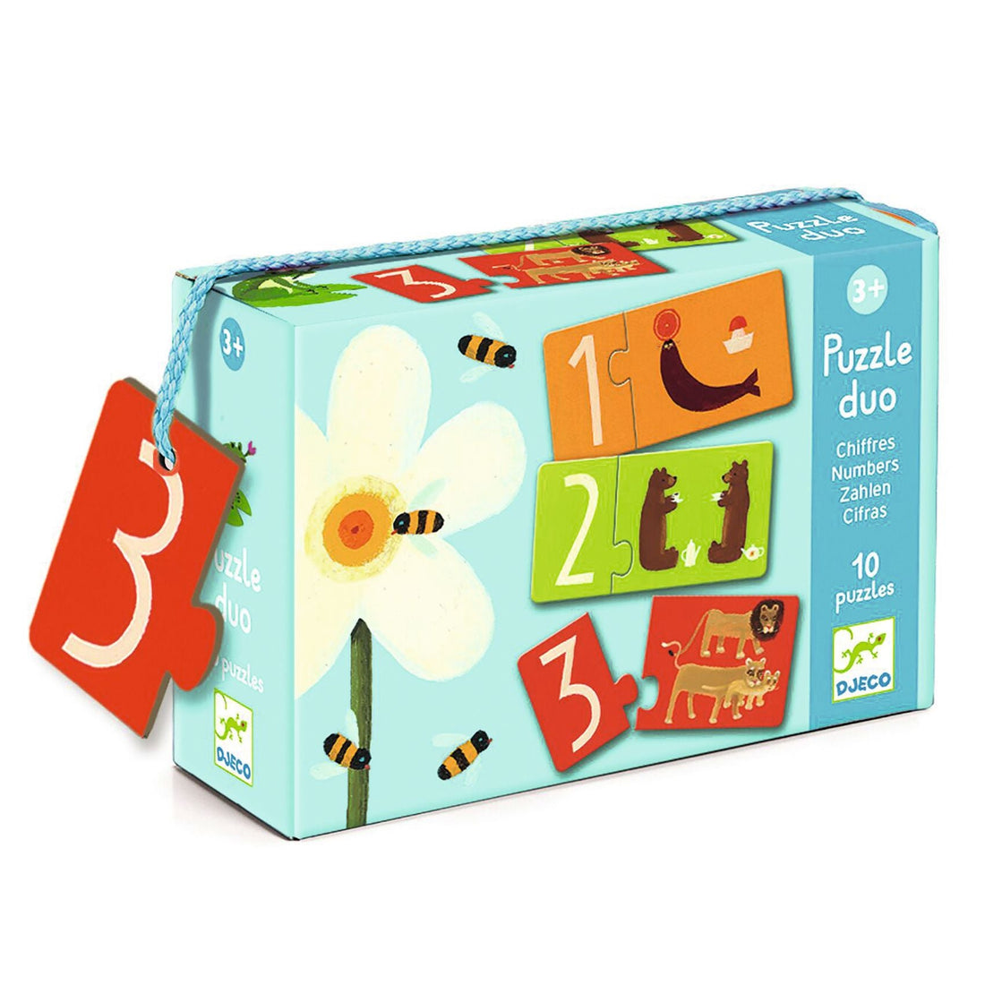 Puzzle - uri - Puzzle duo cu autocorecție - Numere, 2+ ani | Djeco - 1
