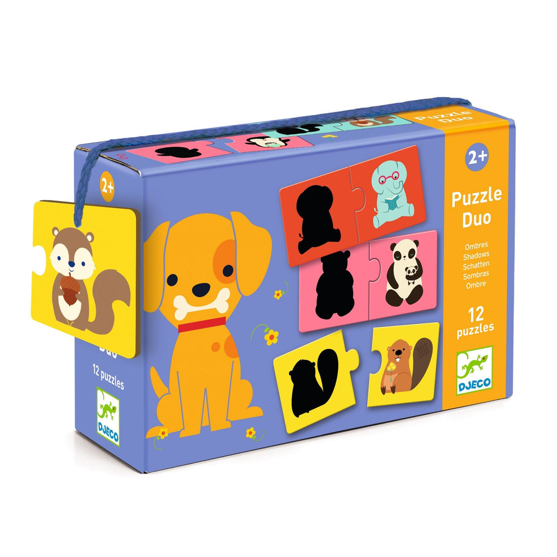 Puzzle - uri - Puzzle duo cu autocorecție - Siluete, 2+ ani | Djeco - 1