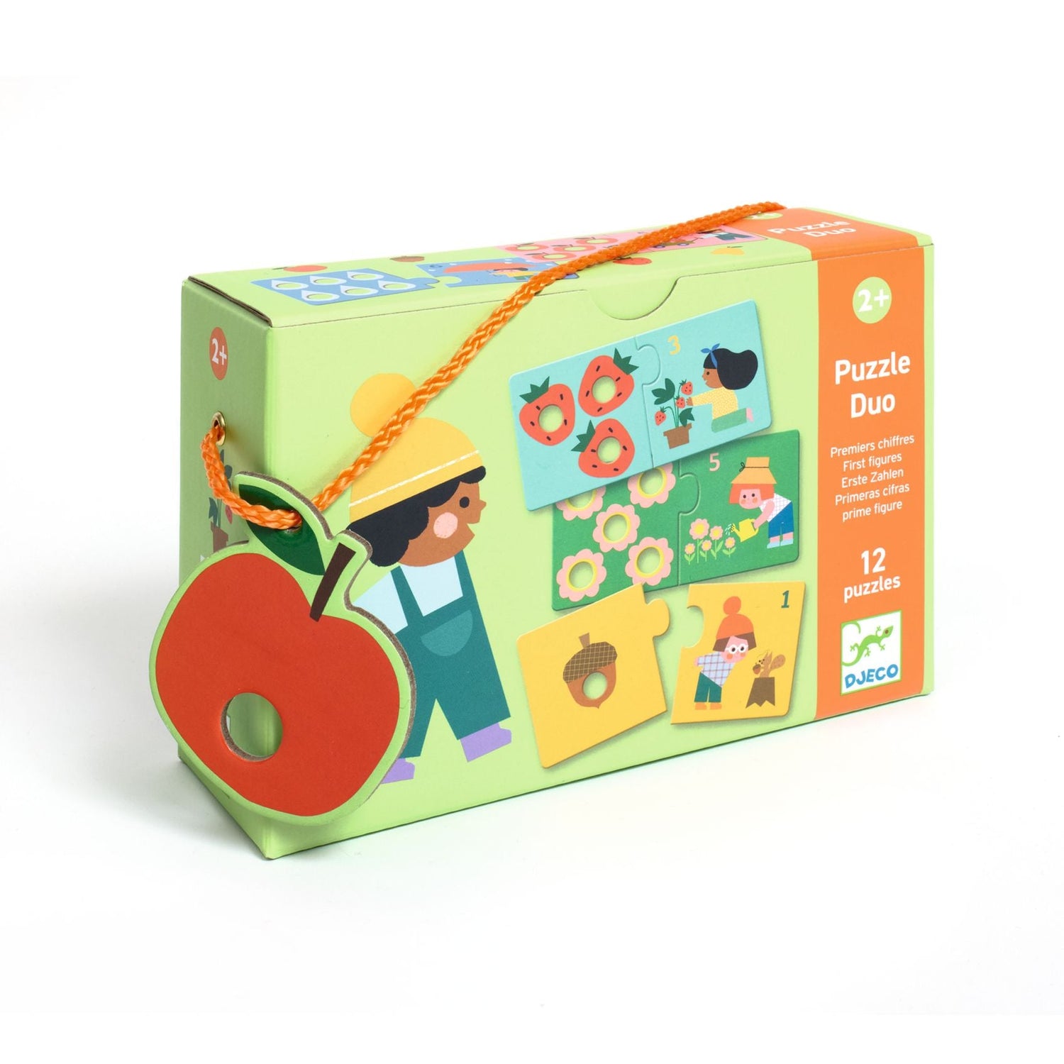 Puzzle - uri - Puzzle duo tactil cu autocorecție - Primele numere, 2+ ani | Djeco - 1