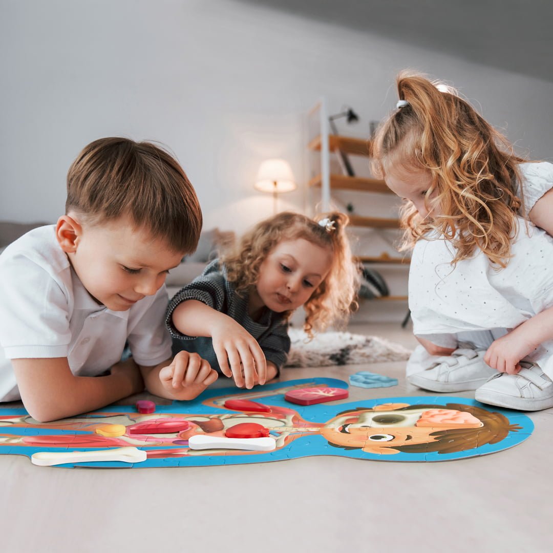 Hape - Puzzle educativ - Corpul uman, 61 de piese, 100 cm, 4+ ani | Hape-2