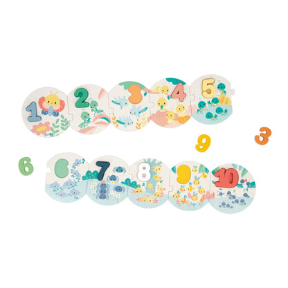 Puzzle - uri - Puzzle educativ cu cifre din lemn - Învaţă cifrele, 2+ ani | Janod - 5