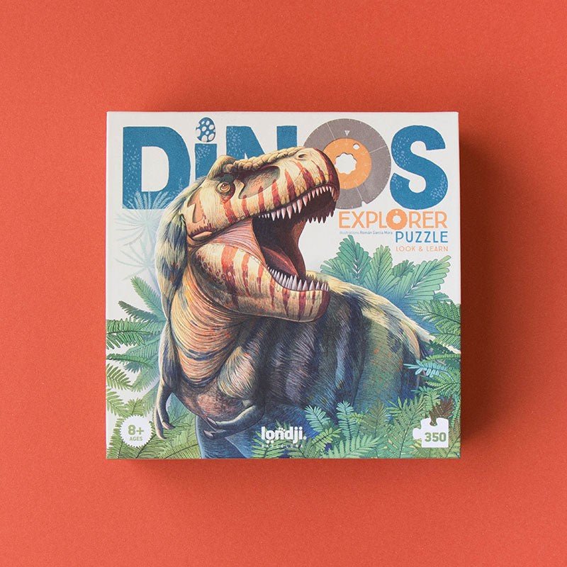 Puzzle - uri - Puzzle educativ cu dinozauri - Dinos Explorer, 350 piese, 8+ ani | Londji - 1