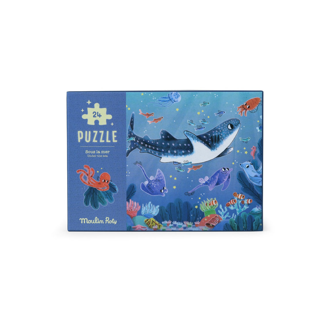 Puzzle fosforescent pentru copii &quot;Sous la mer&quot; | Moulin Roty - Moulin Roty - EmmaSiLuna.ro