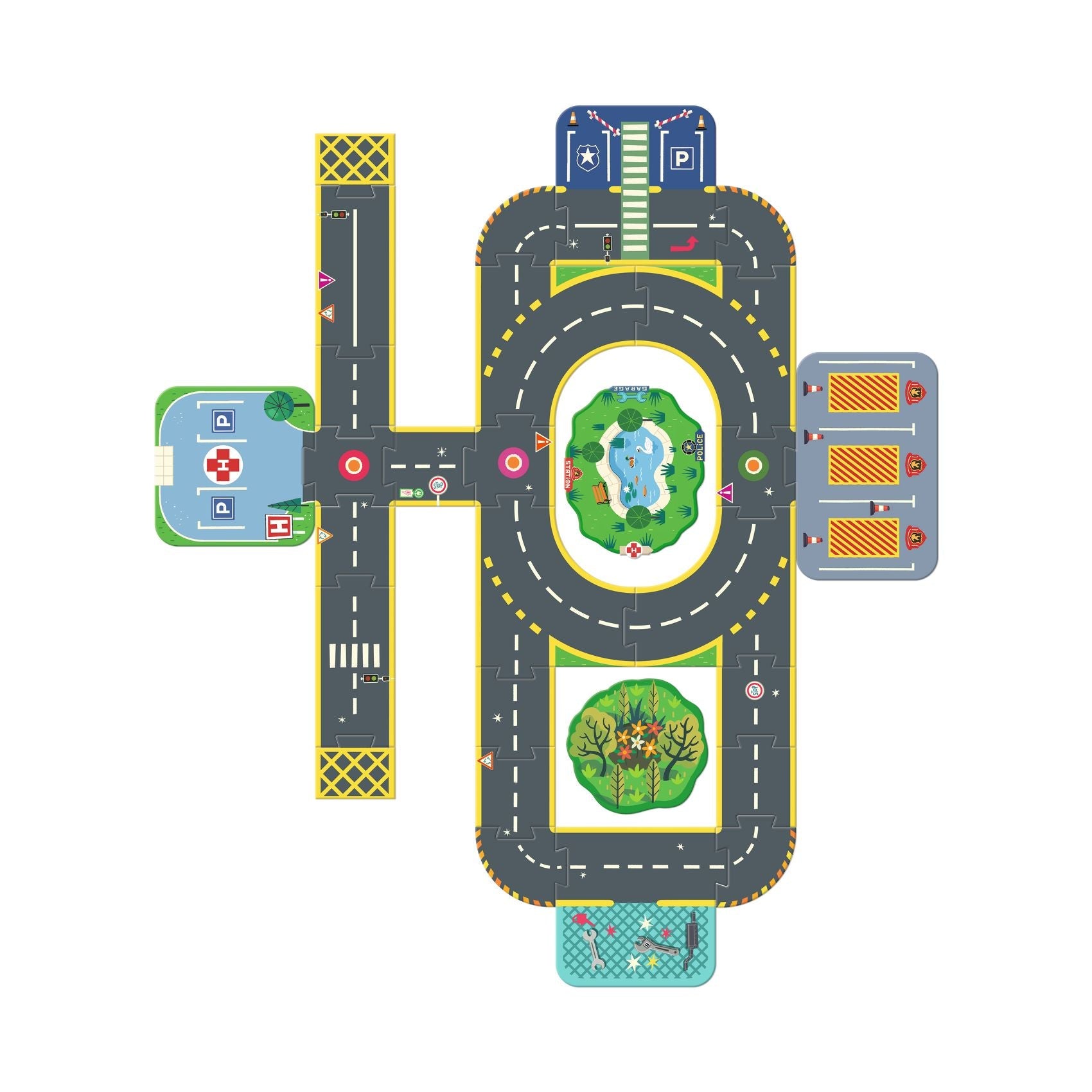 Puzzle - uri - Puzzle gigant 3D - Oraşul, 34 piese, 3+ ani | Djeco - 5