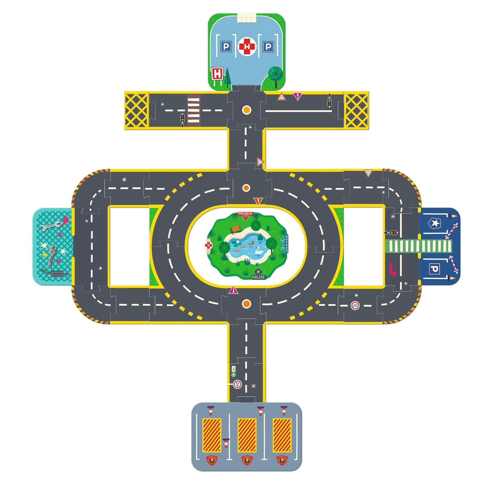 Puzzle - uri - Puzzle gigant 3D - Oraşul, 34 piese, 3+ ani | Djeco - 8