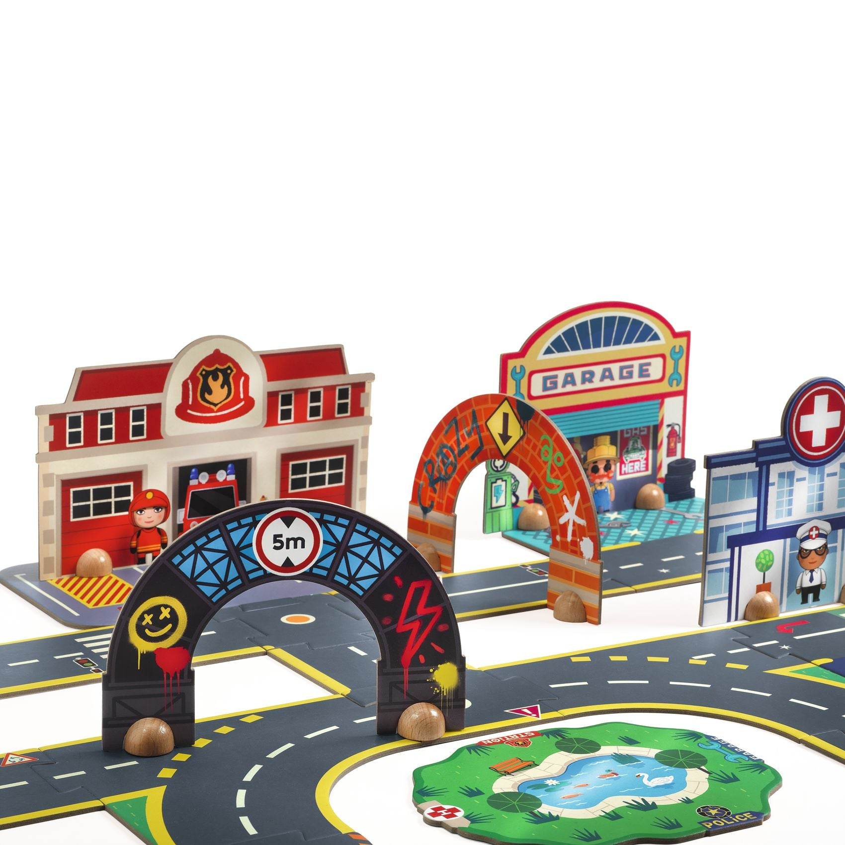 Puzzle - uri - Puzzle gigant 3D - Oraşul, 34 piese, 3+ ani | Djeco - 9