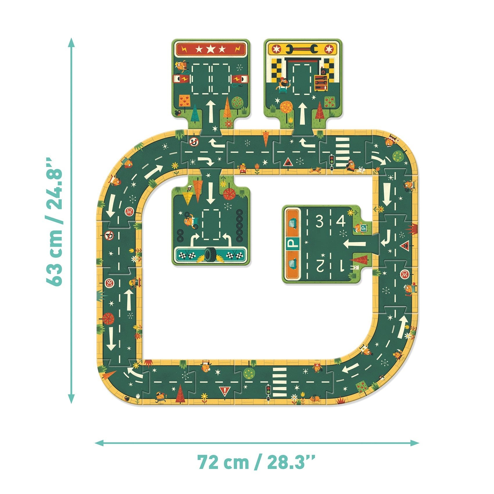 Puzzle - Puzzle gigant Circuit Drumuri, Pop to play | Djeco - 4