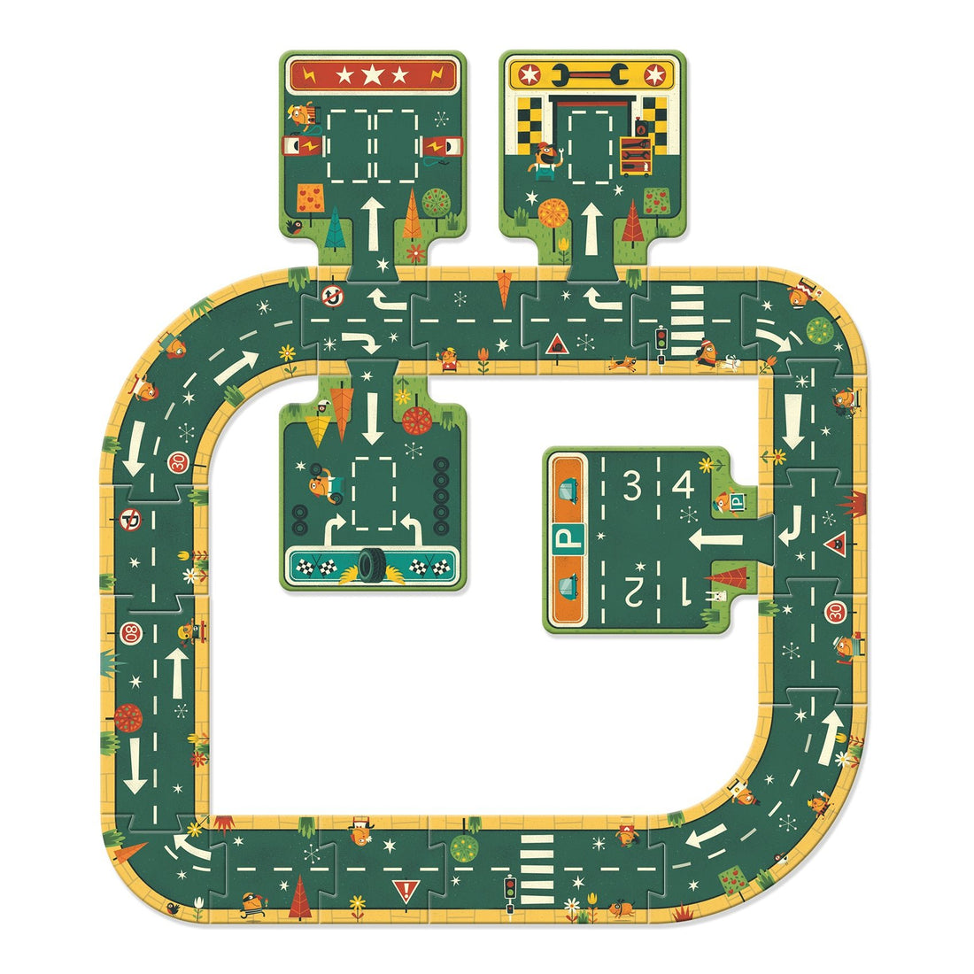 Puzzle - Puzzle gigant Circuit Drumuri, Pop to play | Djeco - 3